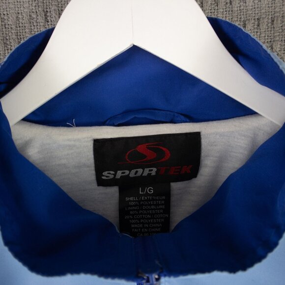 Sportek Cyber Blue Colourblock Track Jacket - Picture 4 of 7